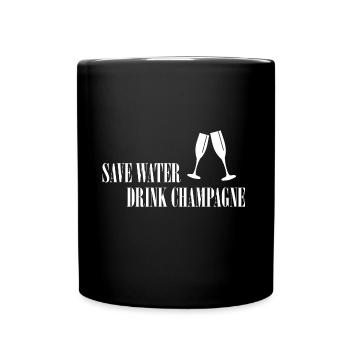 SAVE WATER - DRINK - Full Colour Mug - black - Front