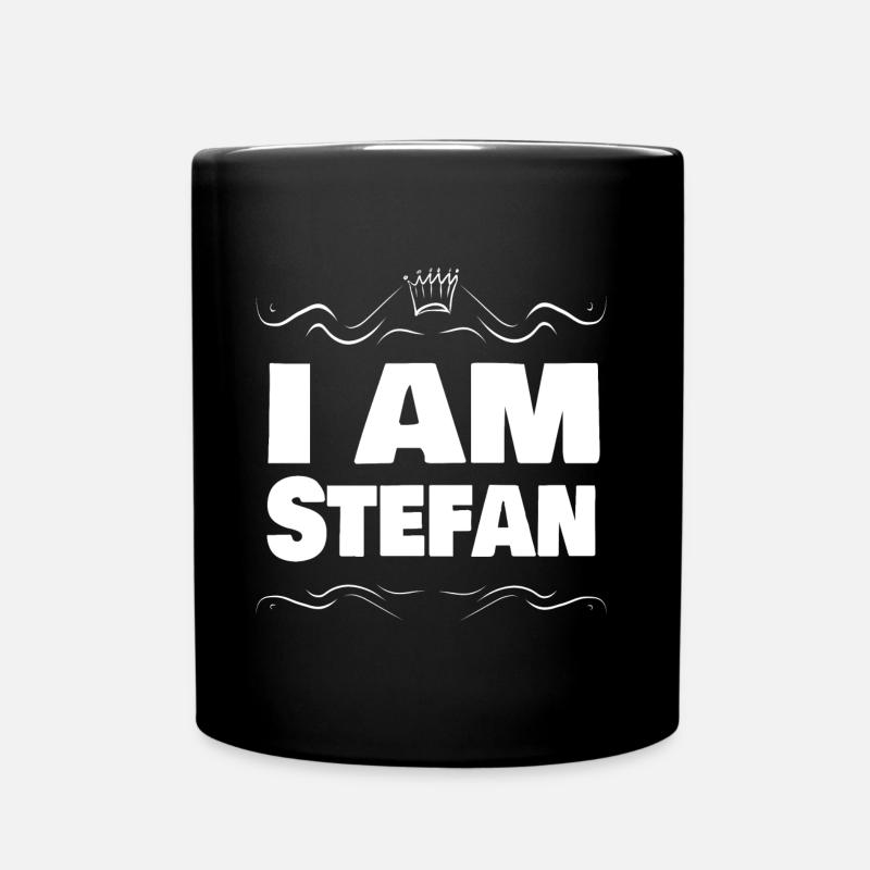Koenig Stefan Name - Tasse einfarbig - Schwarz