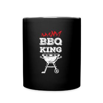 grill könig bbq - Tasse einfarbig - Schwarz - Vorne