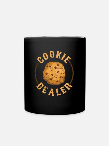 Keks händler - Tasse einfarbig - Schwarz