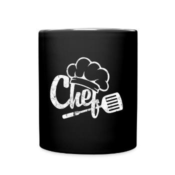 chef cook chef hat - Full Colour Mug - black - Front