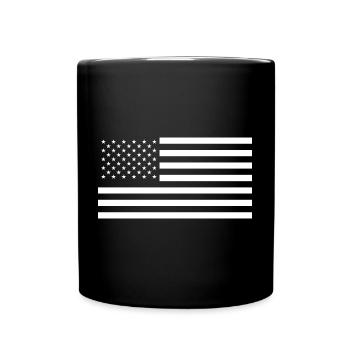 USA America flag United States America - Full Colour Mug - black - Front