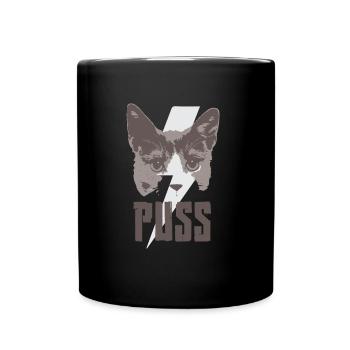 Portrait de chats - Mug uni - noir - Devant