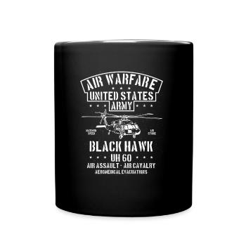 US Army Helicopter black hawk USA - Full Colour Mug - black - Front