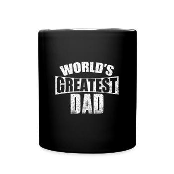 Vater Papi Bester Papa Vatertag Vati Dad Daddy - Tasse einfarbig - Schwarz - Vorne