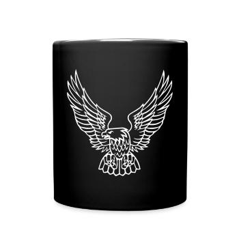 Eagle fait de lignes simples - design - Mug uni - noir - Devant