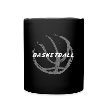 Ballon de basket - Mug uni - noir - Devant