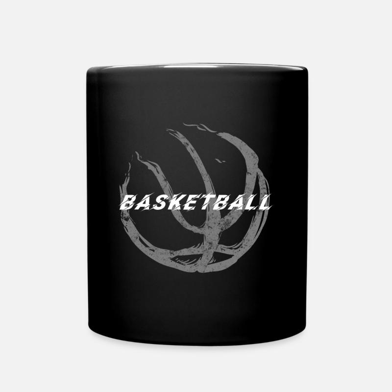 Basketball Ball - Tasse einfarbig - Schwarz
