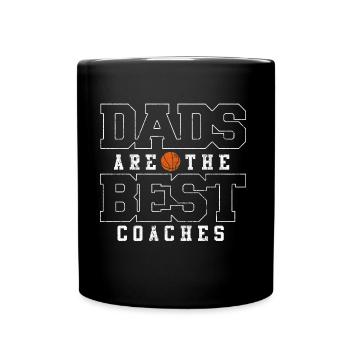 Basketball Trainer Papa - Tasse einfarbig - Schwarz - Vorne