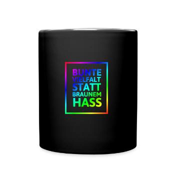 Racisme Droits de l’homme Antifa Fascisme - Mug uni - noir - Devant