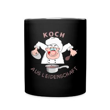 Chef de passion - Mug uni - noir - Devant