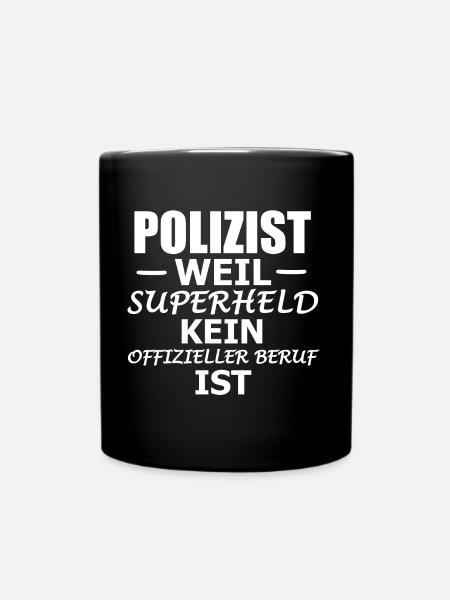 Policeman Occupation Shirt Gift Idea - Full Colour Mug - black