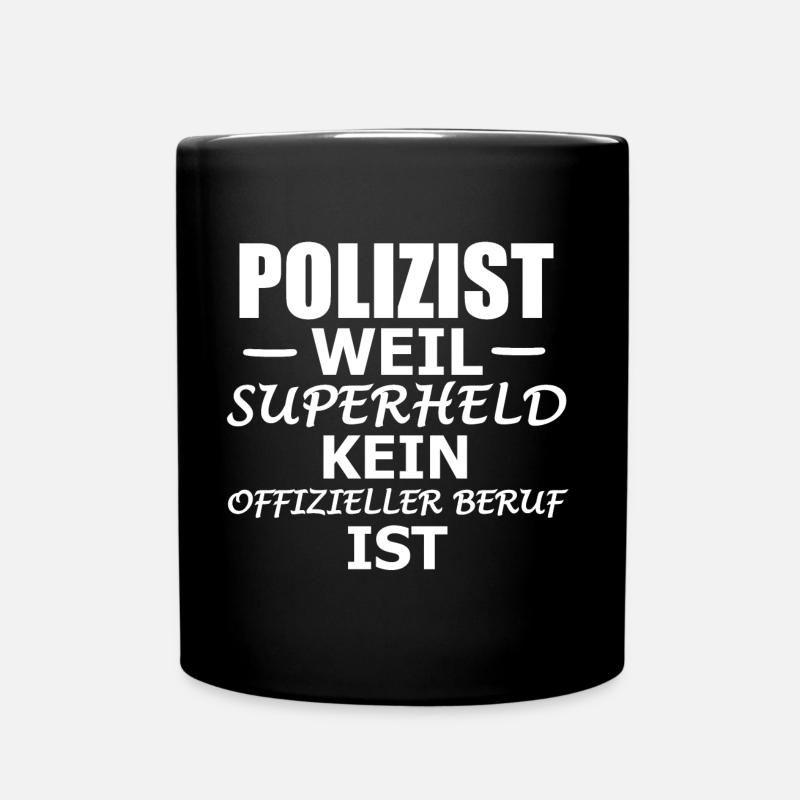 Policeman Occupation Shirt Gift Idea - Full Colour Mug - black