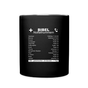 Bible bible verses christian sayings jesus god - Full Colour Mug - black - Front