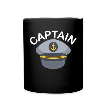 Captain - Skipper - Captain - Sailor Gift Idea - Full Colour Mug - black - Front