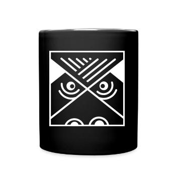 Krokodil weiss - Tasse einfarbig - Schwarz - Vorne