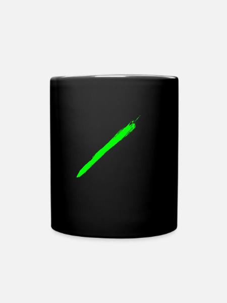 Brush green - Full Colour Mug - black