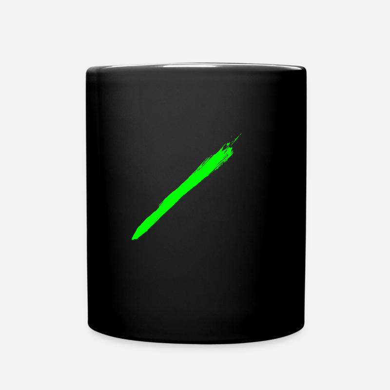 Brush green - Tasse einfarbig - Schwarz