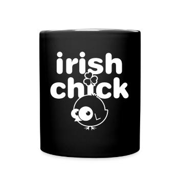 Irlandais poussin irlandais fille femme poussins cadeau - Mug uni - noir - Devant