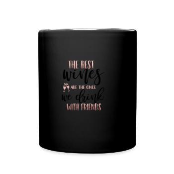 Wein - Tasse einfarbig - Schwarz - Vorne