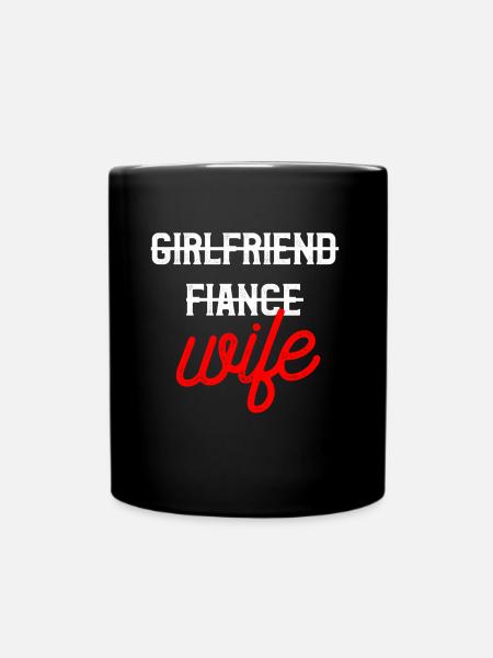 ehefrau spruch - Tasse einfarbig - Schwarz