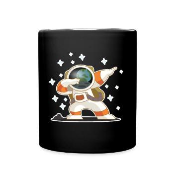 cute astronaut - Full Colour Mug - black - Front