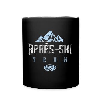 apres ski team - Tasse einfarbig - Schwarz - Vorne
