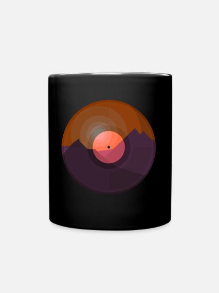 Schallplatte Langspielplatte LP - Tasse einfarbig - Schwarz