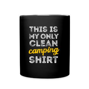Tente de camping camping drôle - Mug uni - noir - Devant