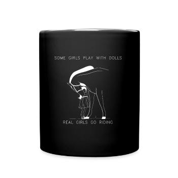 Dictons équestres Poney d'équitation - Mug uni - noir - Devant