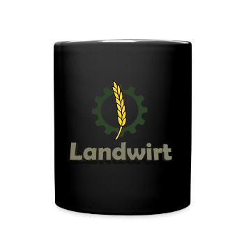 Landwirt für Traktorfahrer und Landwirte - Tasse einfarbig - Schwarz - Vorne