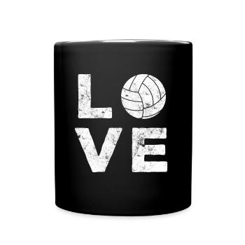 I love volleyball - Full Colour Mug - black - Front