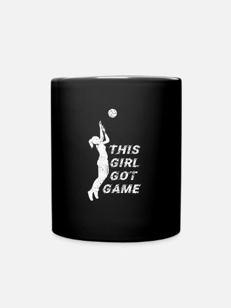 Jeu de volley-ball féminin - Mug uni - noir