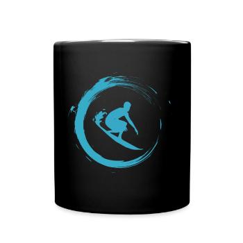 Surfer - Tasse einfarbig - Schwarz - Vorne