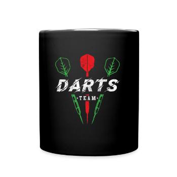 Darts team - Tasse einfarbig - Schwarz - Vorne