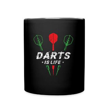 Darts dartpfeile leben - Tasse einfarbig - Schwarz - Vorne