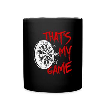 Darts play Darts game - Full Colour Mug - black - Front