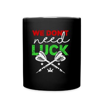 Darts say good luck darts - Full Colour Mug - black - Front