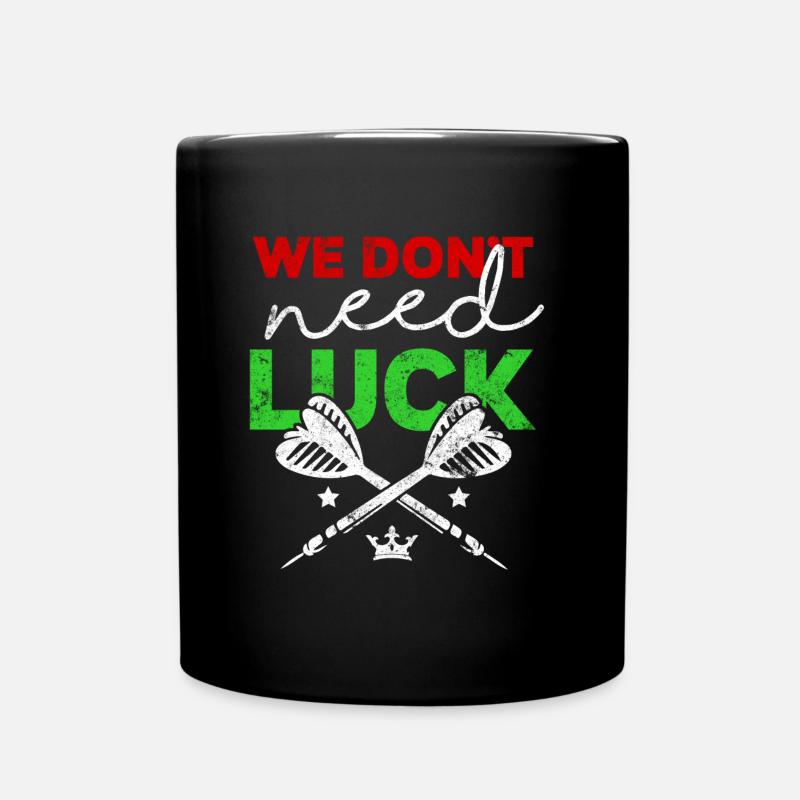 Darts spruch glück Dart - Tasse einfarbig - Schwarz
