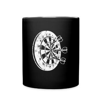 Dartboard sport dart - Full Colour Mug - black - Front