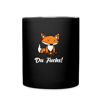 Fuchs - Tasse einfarbig - Schwarz - Vorne