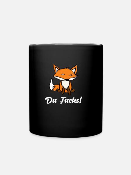 Fuchs - Tasse einfarbig - Schwarz
