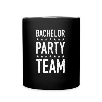 junggesellenabschied party team - Tasse einfarbig - Schwarz - Vorne