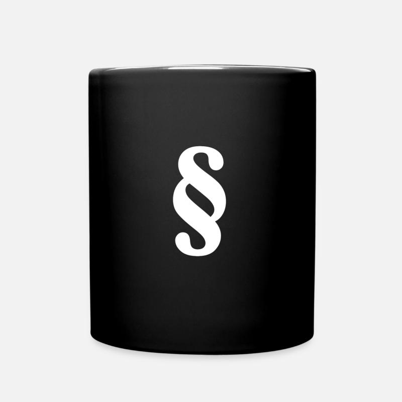 Paragraph Zeichen - Tasse einfarbig - Schwarz