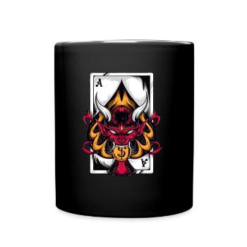 Poker Devil Poker Poker Card Casino Ace Satan - Mug uni - noir - Devant