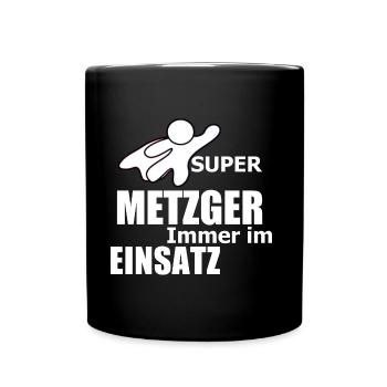 METZGER Beruf Geschenk - Tasse einfarbig - Schwarz - Vorne