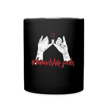 Amis d'amitié de coeur - Mug uni - noir - Devant