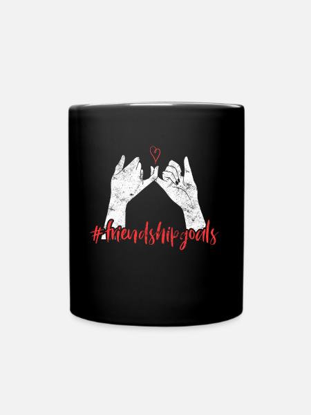 Amis d'amitié de coeur - Mug uni - noir