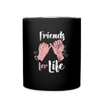Amitié pour toujours amis - Mug uni - noir - Devant
