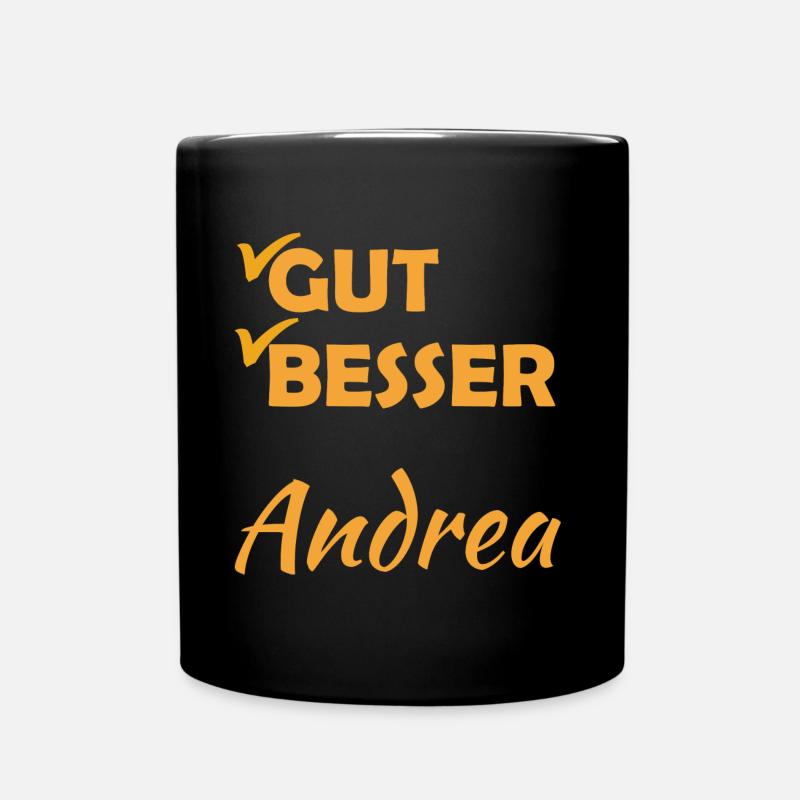 Gut Besser Andrea - Tasse einfarbig - Schwarz
